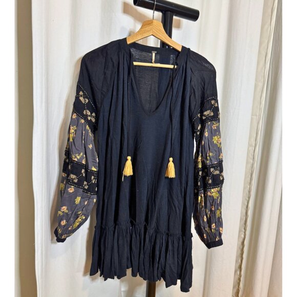 Free People Black Beaded Tunic - Picture 1 of 1